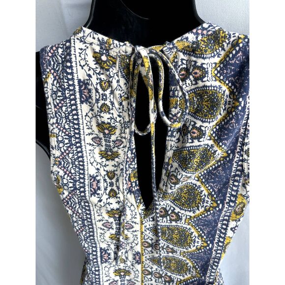 Intimately Free People Paisley Cotton Tank Top Sze XS Boho Keyhole Back Bohemian - Picture 7 of 10